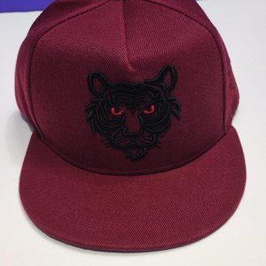 RED WINE Tiger Embroidery Baseball Cap Snapback casual Fashion Hat